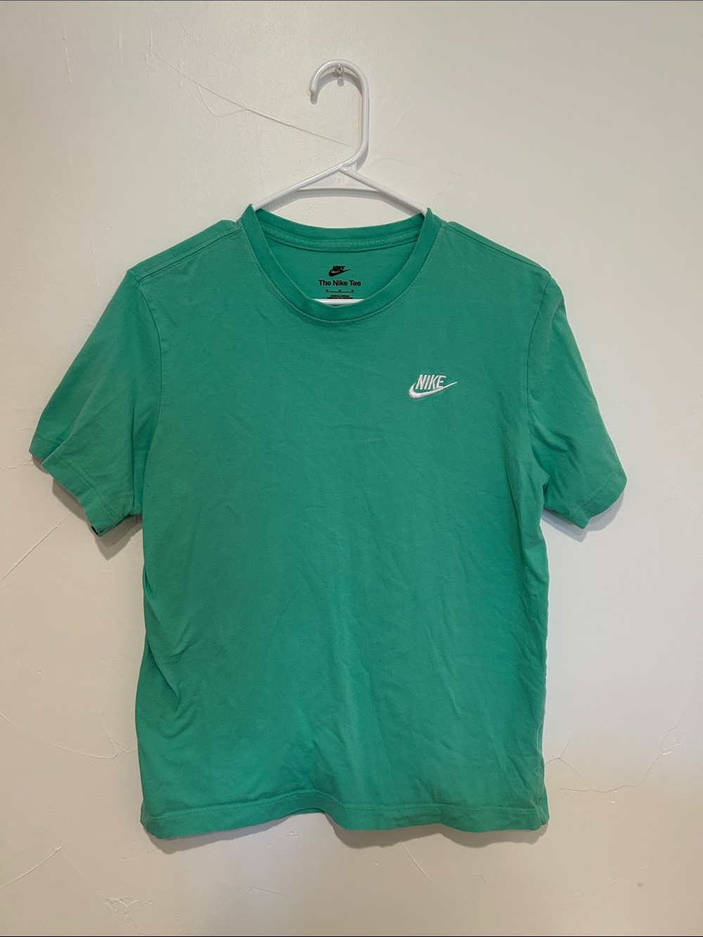 Nike Green Short Sleeve Crew Tee with White Swoosh